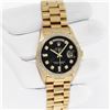 Image 3 : Rolex Men's 18K Yellow Gold Diamond Day Date President Watch With Rolex Box