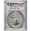 2001-W $1 Proof American Silver Eagle Coin PCGS PR69DCAM Edmund Moy Signature