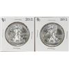 Image 1 : Lot of (2) 2012 $1 American Silver Eagle Coins