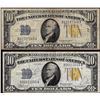 Image 1 : Lot of (2) 1934A $10 North Africa WWII Emergency Issue Silver Certificate Notes