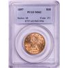 1897 $10 Liberty Head Eagle Gold Coin PCGS MS62