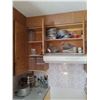 Image 3 : STOVE AREA: UPPER CABINET - ALL CONTENTS & SW-CORNER COUNTERTOP ITEMS.