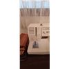 Image 3 : ALL THINGS SEWING: SEWING TABLE w/ BUILT-IN MACHINE; 1-PORTABLE SINGER MULTI-FUNCTION MANUAL SEWER &