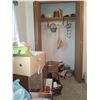 Image 3 : CONTENT OF & AROUND DESK & CLOSET, INCLUDES BOOKS, DOLLS, RECORDS, WINDOW COVERS & HANGERS. EXCLUDES