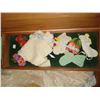 Image 2 : CEDAR CHEST w/ LINENS. SMALL DAMAGE ON FRONT (SEE IMAGES).