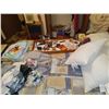 Image 3 : DOUBLE BED, VANITY w/ MIRROR & CONTENTS; SM. BOOKSHELF; CLOSET CONTENTS, CHAIR, SOME JEWELRY; BLANKE