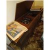 Image 2 : RECORD PLAYER CABINET (WESTINGHOUSE TRANSISTOR RADIO, ?20 RECORDS; 1988 Newspaper DEPICTING WAYNE