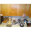Image 2 : BASEMENT KITCHEN COUNTER TOP (LEFT SIDE): MEAT GRINDER, SCALE, SLAP-CHOP; TOASTERS, GEORGE FORMAN GR