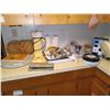 Image 3 : BASEMENT KITCHEN COUNTER TOP (LEFT SIDE): MEAT GRINDER, SCALE, SLAP-CHOP; TOASTERS, GEORGE FORMAN GR