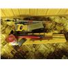 Image 1 : TOOL LOT: TWO MITRES (ONE WOOD, ONE METAL) TWO SAWS, SANDING BLCKS, AIR PUMP