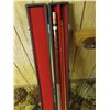 Image 2 : FOUR POOL CUES, ONE WITH CARRYING CASE (EXCLUDES STAND)