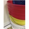 Image 2 : FIVE PAILS AND SOME LIDS