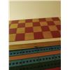 Image 4 : CRIBBAGE TABLE AND TRAVEL CHECKERS BOARD (NO PIECES)