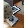 Image 9 : SIDE TABLE WITH LAMPS COASTERS AND MISC, COFFEE TABLE, FAN, SMALL SHELF
