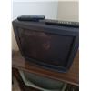 Image 4 : COFFEE TABLE, TWO TVS, VCR, BOX OF BOOKS, TABLE AND LAMP