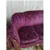 Image 3 : THREE PIECES OF FURNITURE, PURPLE COUCH AND CHAIR, TWEED CHAIR