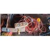 Image 1 : THREE TROUBLE LIGHTS AND A HEAVY DUTY EXTENTION CORD (ROUGHLY 50')