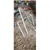 Image 1 : METAL SAW HORSE, METAL TUBE, AND SOLID METAL BAR