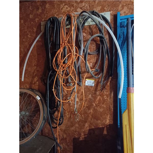 WIRE ON WALL, CONTENTS OF SHELF (MOTORS) PLEASE SEE IMAGES