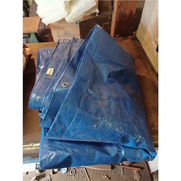Blue Polyethylene Tarp 4'x6' | 2.9 Oz Light Duty Waterproof Cover With Grommets Every 36 Inches