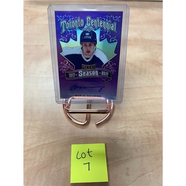 Borje Salming - Toronto Centennial - Autographed - NHL Card