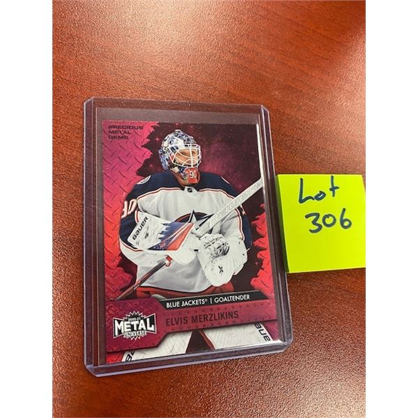 Elvis Merzlikins RC Ruby Precious metals 48/100 Rare