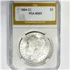Image 1 : 1884-CC Morgan Silver Dollar PGA-MS65