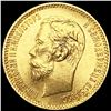 Image 1 : 1901 Russa Gold 5 Roubles CHOICE BU
