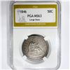 Image 1 : 1846 Seated Liberty Half Dollar PGA-MS63 Lg. Date
