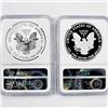 Image 2 : 2012-S Set (2) American Silver Eagle NGC-PF69 1 UC, 1 Rev P
