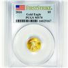 Image 1 : 2010 $5 1/10oz American Gold Eagle PCGS-MS70