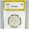 Image 1 : 1902 Barber Half Dollar PGA-MS61