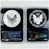 Image 2 : 2012-S Set (2) American Silver Eagle NGC-PF69 1 UC, 1 Rev P