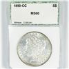 Image 1 : 1890-CC Morgan Silver Dollar PCI-MS60