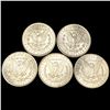 Image 2 : (5) 1889 Morgan Silver Dollars CLOSELY UNCIRCULAT