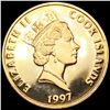 Image 1 : 1997 Cook Isles Francis Drake Gold $50 .08oz GEM