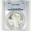 Image 1 : 1881-S Morgan Silver Dollar PCGS-MS65