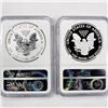 Image 2 : 2012-S Set (2) American Silver Eagle NGC-PF69 1 UC, 1 Rev P