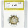 Image 1 : 1857 Seated Liberty Quarter PGA-MS62