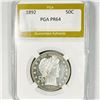 Image 1 : 1892 Barber Half Dollar PGA-PR64