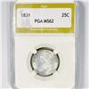 Image 1 : 1831 Capped Bust Quarter PGA-MS62