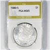 1880-S Morgan Silver Dollar PGA-MS65