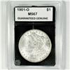 Image 1 : 1901-O Morgan Silver Dollar -Genuine