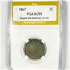 Image 1 : 1867 Two Cent Piece PGA-AU55 DDO FS-101