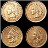 Image 1 : (4) Indian Head Cents UNCIRCULATED