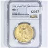 Image 1 : 1908 $20 Gold Double Eagle NGC-MS64 No Motto