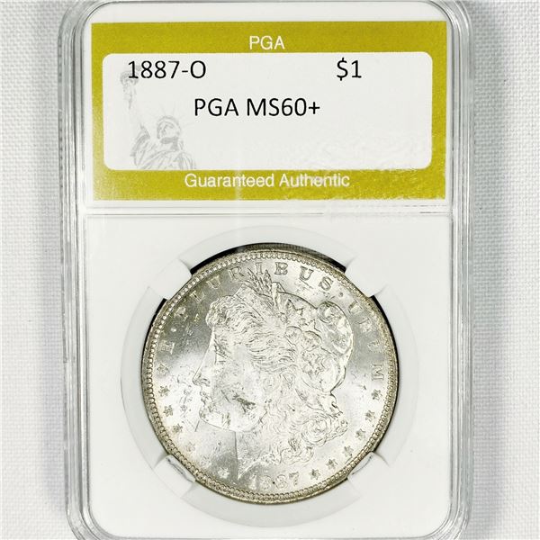 1887-O Morgan Silver Dollar PGA-MS60+