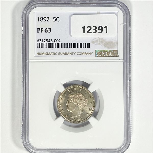 1892 Liberty Victory Nickel NGC-PF63