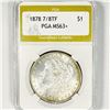 Image 1 : 1878 7/8TF Morgan Silver Dollar PGA-MS63+