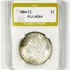 Image 1 : 1884-CC Morgan Silver Dollar PGA-MS64